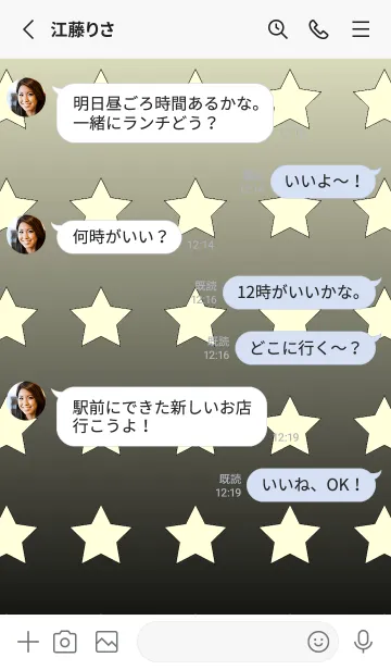 [LINE着せ替え] パステルイエロー☆ブラック/TKCJの画像3