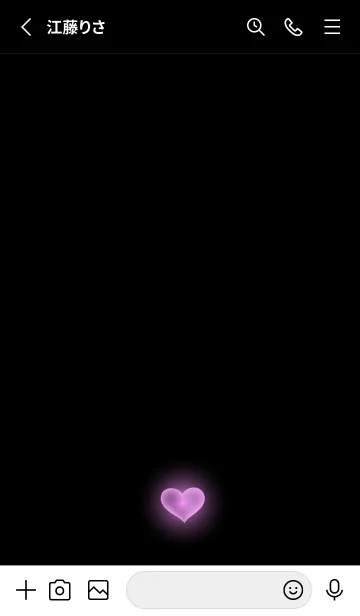 [LINE着せ替え] HEART LIGHT-BLACK 24の画像2