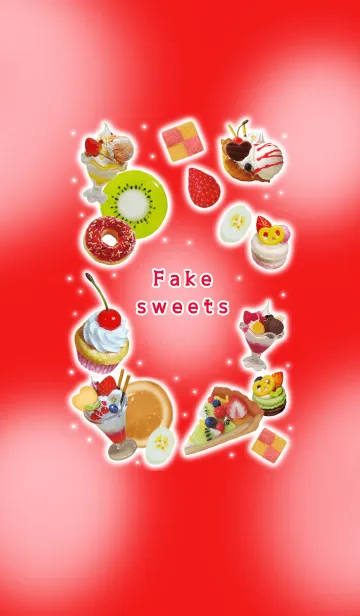 [LINE着せ替え] Fake sweets★red&pinkの画像1