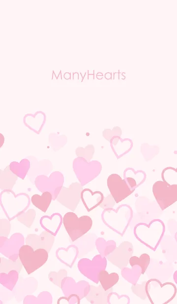 [LINE着せ替え] Many Hearts-PINKの画像1