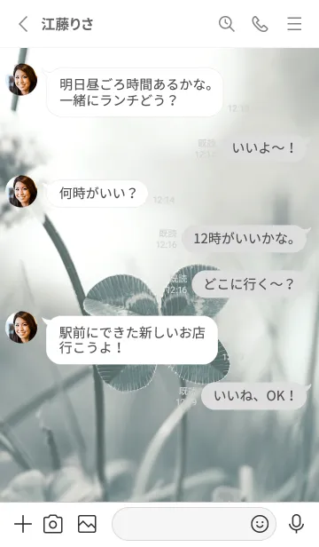 [LINE着せ替え] 四つ葉のクローバー Vintage Lens #15-2の画像3