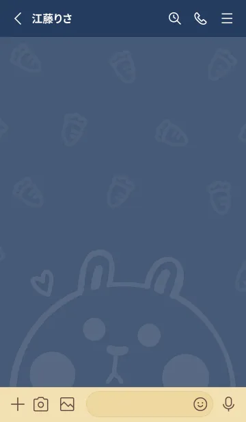 [LINE着せ替え] Bunny and Carrot J-Indigo (Bei5)の画像2
