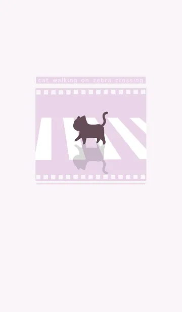 [LINE着せ替え] cat zebra crossing J-dark pink (Pur3)の画像1