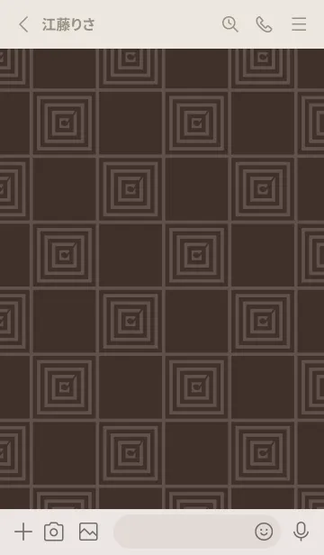 [LINE着せ替え] 和音 市松模様と音符 赤墨の画像2