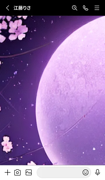[LINE着せ替え] 月光夜桜#BaF016。の画像2