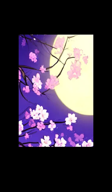 [LINE着せ替え] 月光夜桜#BaF015。の画像1