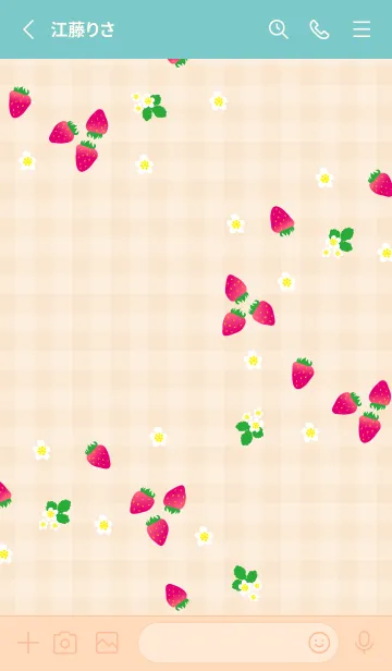 [LINE着せ替え] いちご シンプルかわいい4の画像2