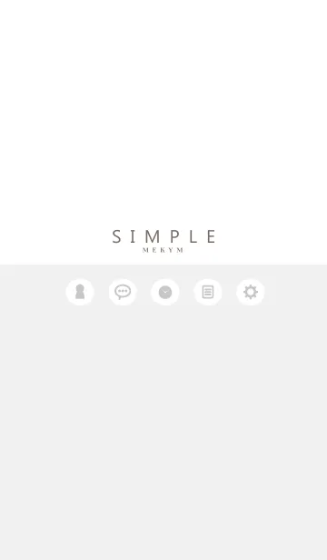 [LINE着せ替え] SIMPLE ICON WHITE.MEKYM 28の画像1