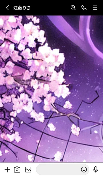[LINE着せ替え] 月光夜桜#CB016。の画像2