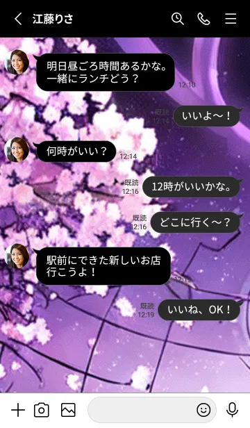 [LINE着せ替え] 月光夜桜#CB016。の画像3