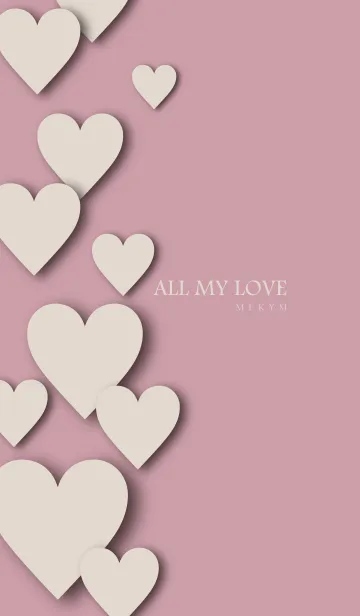 [LINE着せ替え] ALL MY LOVE DUSKYBROWN HEART-MEKYMの画像1