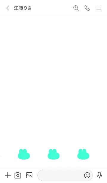 [LINE着せ替え] ゆるもちうさぎ(ホワイト2-06)の画像2