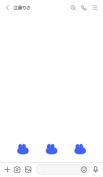 [LINE着せ替え] ゆるもちうさぎ(ホワイト2-08)の画像2