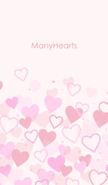 [LINE着せ替え] Many Hearts-PINK 2の画像1