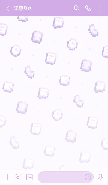 [LINE着せ替え] SIMPL PIXEL :パステルパープルの画像2