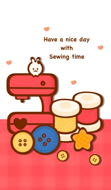 [LINE着せ替え] Happy Time Happy Sewing 4の画像1