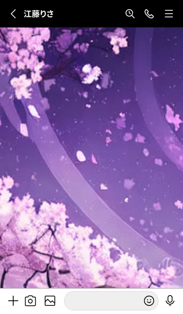 [LINE着せ替え] 月光夜桜#CB010。の画像2