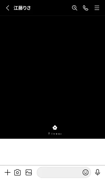 [LINE着せ替え] 黒×ホワイト。お花。の画像2