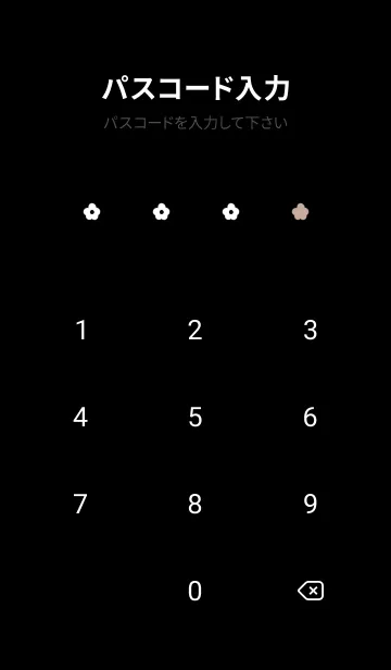 [LINE着せ替え] 黒×ホワイト。お花。の画像4