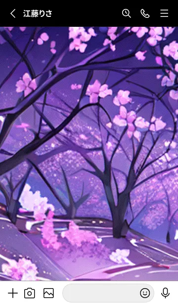 [LINE着せ替え] 月光夜桜#CB08。の画像2