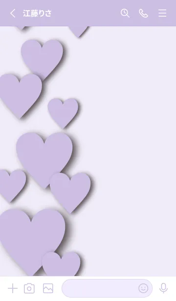 [LINE着せ替え] ALL MY LOVE PURPLE HEART-MEKYMの画像2