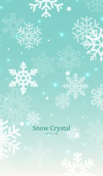 [LINE着せ替え] Snow Crystal-EMERALD GREEN.MEKYM 29の画像1