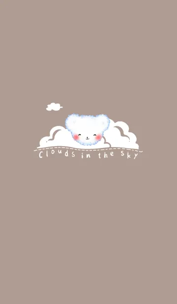 [LINE着せ替え] Cloud Bear J-Grey Brown (Br2)の画像1
