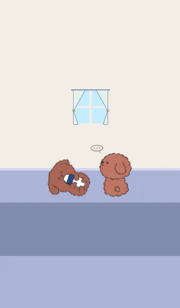 [LINE着せ替え] Naughty Teddy J-purple blue (br2)の画像1