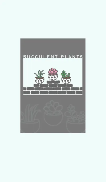 [LINE着せ替え] Succulents J-Gray (Gr8)の画像1