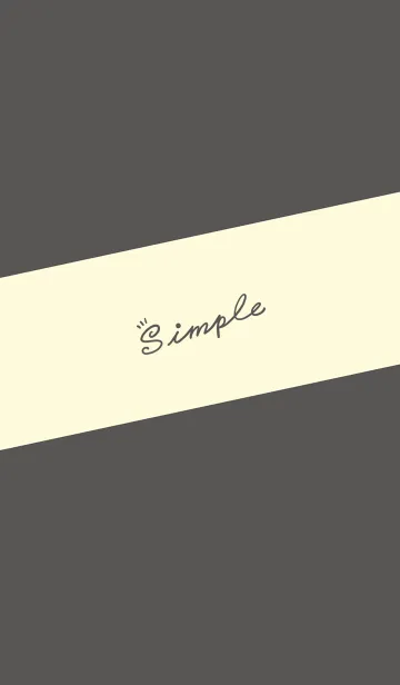 [LINE着せ替え] Simple Lines J-Dark Gray Brown (Ye2)の画像1