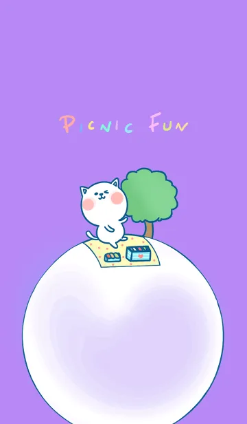 [LINE着せ替え] Picnic Fun J-Romantic Purple (Pu1)の画像1