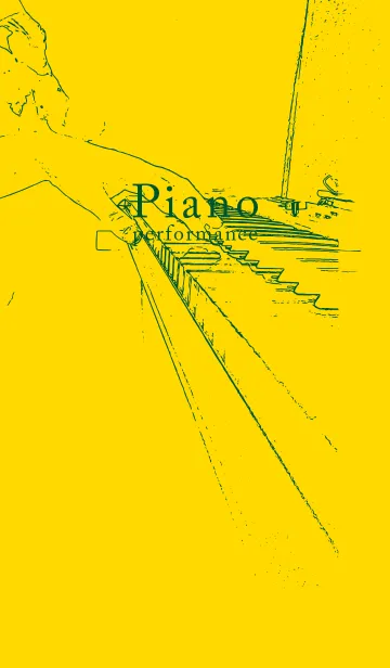 [LINE着せ替え] ピアノ パフォーマンス タンポポ色の画像1