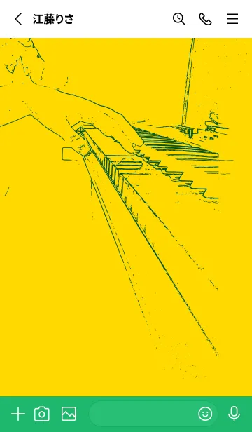 [LINE着せ替え] ピアノ パフォーマンス タンポポ色の画像2