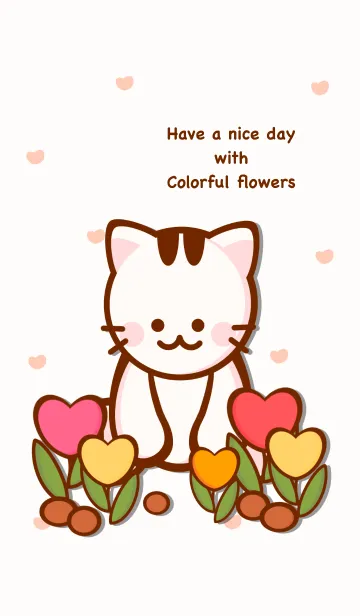 [LINE着せ替え] Cute heart flowers 3の画像1