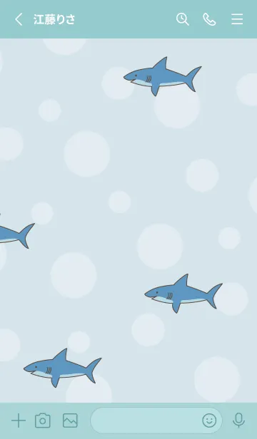[LINE着せ替え] サメ たくさん11の画像2