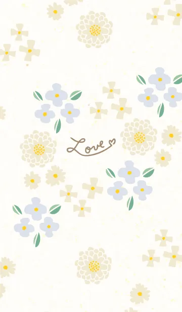 [LINE着せ替え] 大人なベージュとカラフルな花14の画像1