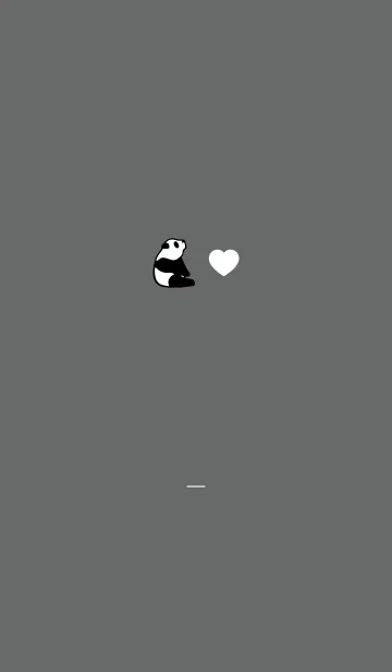 [LINE着せ替え] 黒 : パンダの着せ替えの画像1