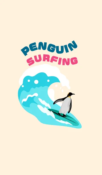 [LINE着せ替え] Penguin Surfing  -ペンギンサーフィン-の画像1