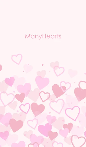 [LINE着せ替え] Many Hearts-PINK 4の画像1