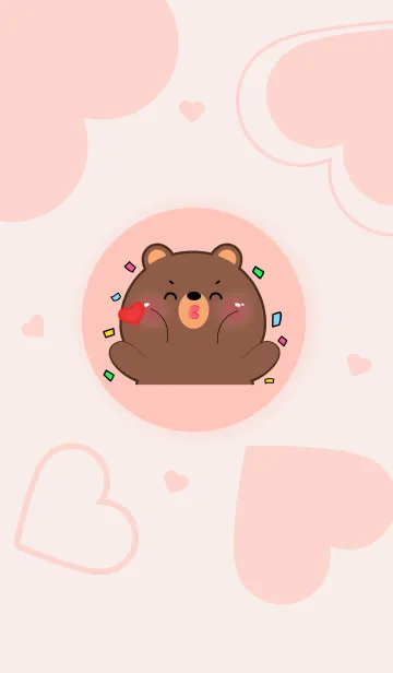 [LINE着せ替え] Simple Bear Love You Theme (JP)の画像1