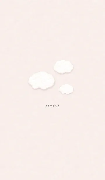 [LINE着せ替え] もこくも シンプル - ピンク ベージュ 02の画像1