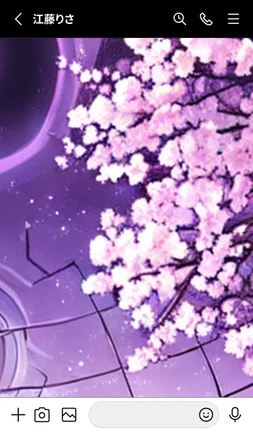 [LINE着せ替え] 月光夜桜#CB025。の画像2