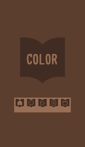 [LINE着せ替え] brown color Q16の画像1