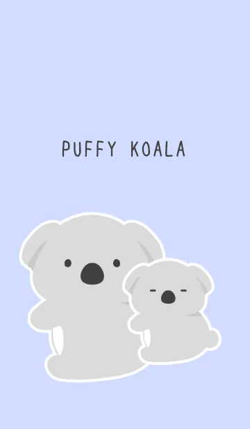 [LINE着せ替え] おんぶコアラの着せかえ/ブルーグレイの画像1