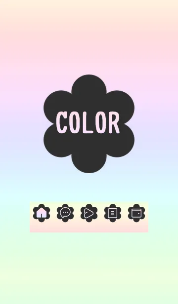 [LINE着せ替え] bw color rainbow C02の画像1