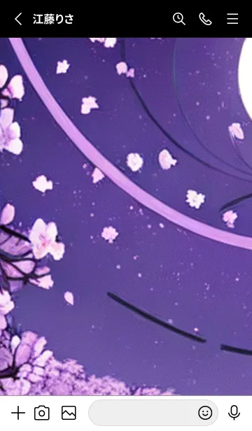 [LINE着せ替え] 月光夜桜#CC021。の画像2