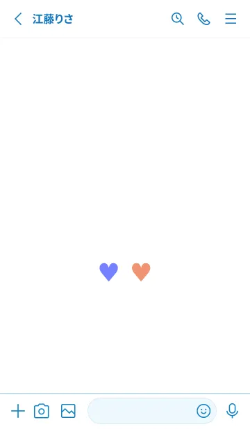 [LINE着せ替え] 2 カラー ミニ ハート 224の画像2