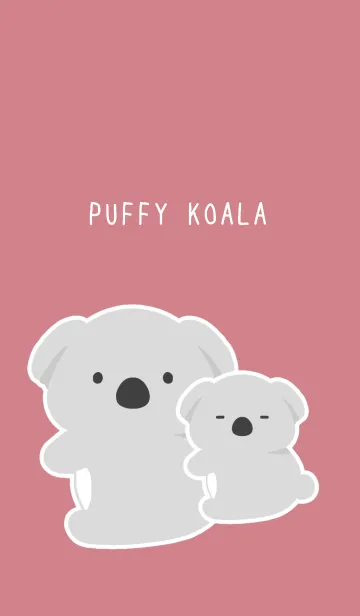 [LINE着せ替え] おんぶコアラの着せかえ/くすみレッドの画像1