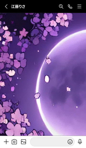 [LINE着せ替え] 月光夜桜#CC017。の画像2