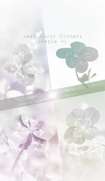 [LINE着せ替え] Real Lucky Clovers #sepia 41の画像1